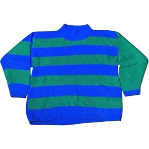 Vintage Mock Neck Sweater Women’s Size M Colormania Pullover Crewneck